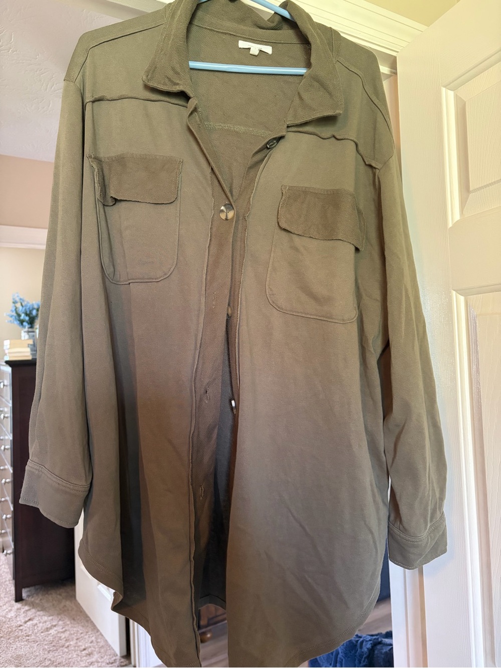 Maurices Olive Utility Shirt Jacket in Olive Green